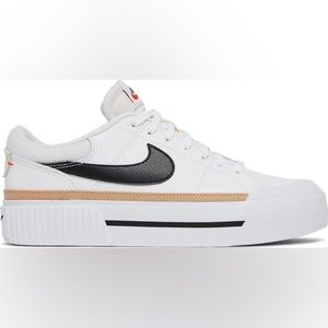 NWT- Nike Court Legacy Lift 'White Hemp' – Size us 8.0 women US 8 W